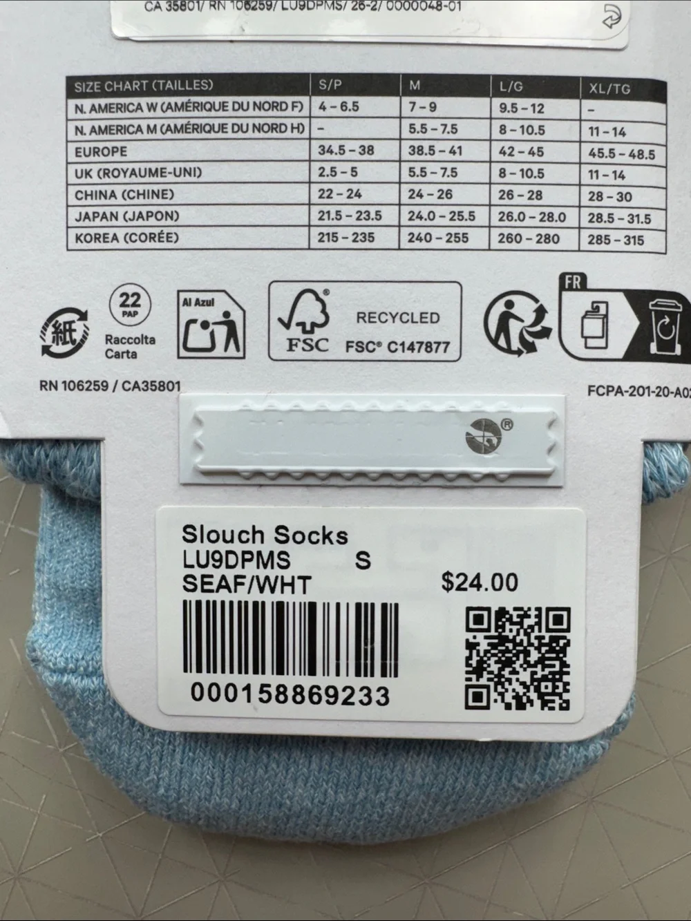 lululemon athletica Slouch Crew Socks - Light Blue